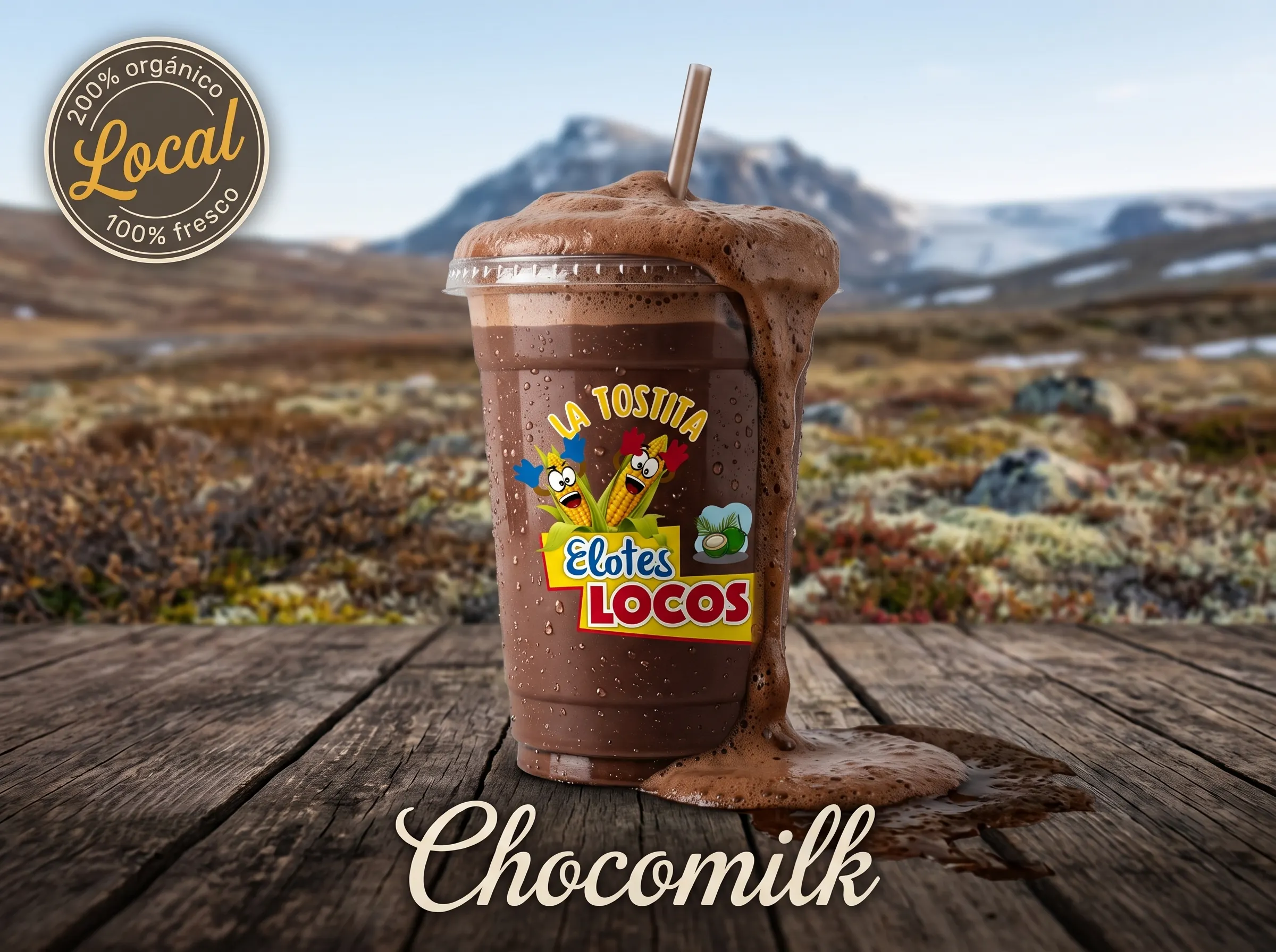 Chocomilk bien frío y espumoso, listo para tomar.