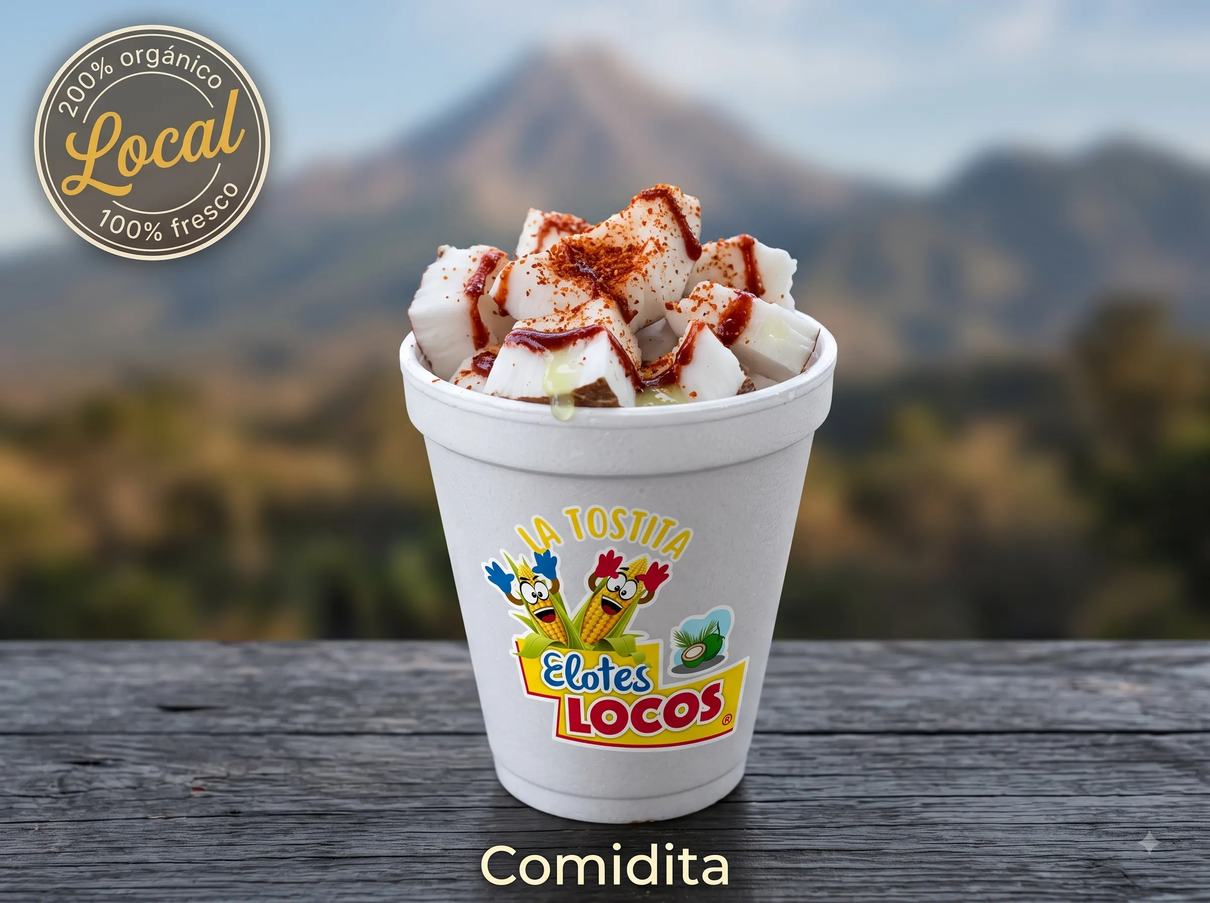 Pulpa recién extraída del coco.